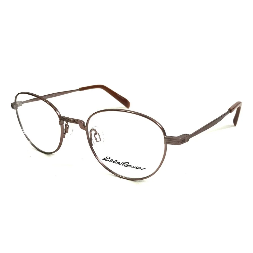 Eddie Bauer Eyeglasses Frames EB32213 PK Pink Rose Gold Oval Wire Rim 49-20-135